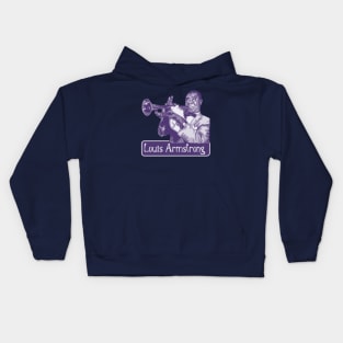 Louis Armstrong Portrait Kids Hoodie